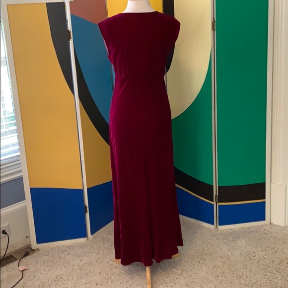 Luxurious magenta velvet Karen Kane dress - Picture 5 of 6